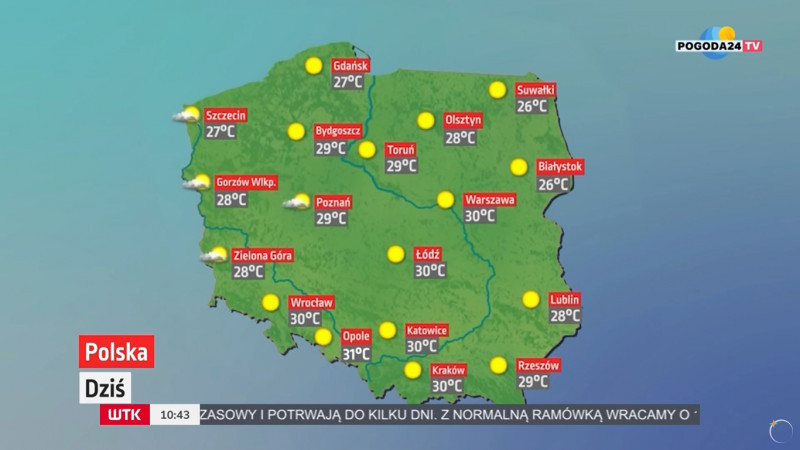 Telewizja WTK z Poznania dzieli czas antenowy z Pogoda24.TV. "Tymczasowe rozwiązanie"