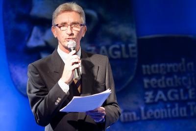 Waldemar Heflich, redaktor naczelny miesięcznika "Żagle" i przewodniczący jury nagrody im. Leonida Teligi. Fot. Michał Kołyga