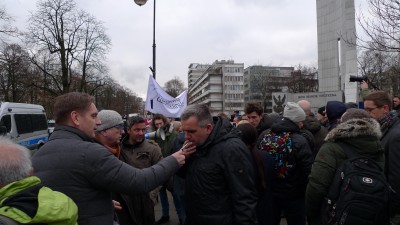 Dziennikarze protestują pod Sejmem (15.12.2016)