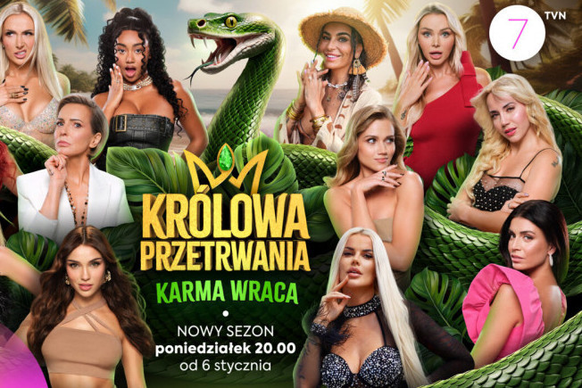 Reality show "Królowa przetrwania" ogląda w TVN Siedem średnio 410 tys. widzów