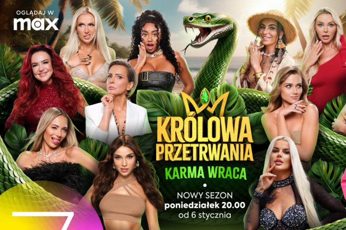 Drugi sezon "Królowej przetrwania" w TVN Siedem miał więcej widzów niż pierwszy