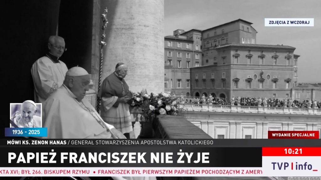 Nie żyje papież Franciszek. "Dobre dziennikarstwo opowiada się po stronie Ewangelii"